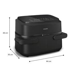 Philips Freidora de aire 1000 Series NA150/00 Doble 7 L 2450 W Negro - rango de temperatura = 40 °C a 200 °C con temporizador