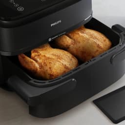 Philips Freidora de aire 1000 Series NA150/00 Doble 7 L 2450 W Negro - capacidad = 7 L / capacidad de fritura 1,2 kg | 7 L
