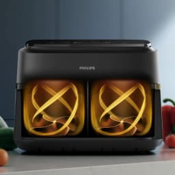 Philips Freidora de aire 1000 Series NA150/00 Doble 7 L 2450 W Negro - partes aptas para lavavajillas = Sí (cesta extraíble