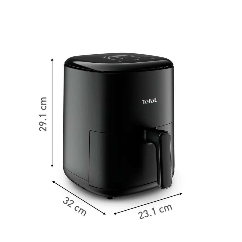 Tefal Freidora de aire Easy Fry EY1458 3 L 1300 W Negro - control = táctil con pantalla LCD y 10 programas predefinidos |