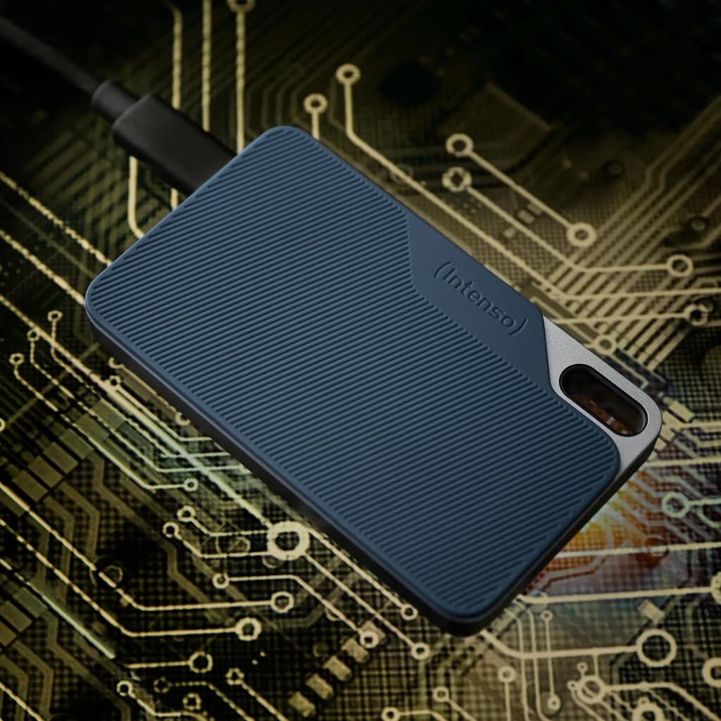 Intenso SSD portátil TX100 2 TB USB 3.2 Gen 1 azul, cinzento - detalhe 3