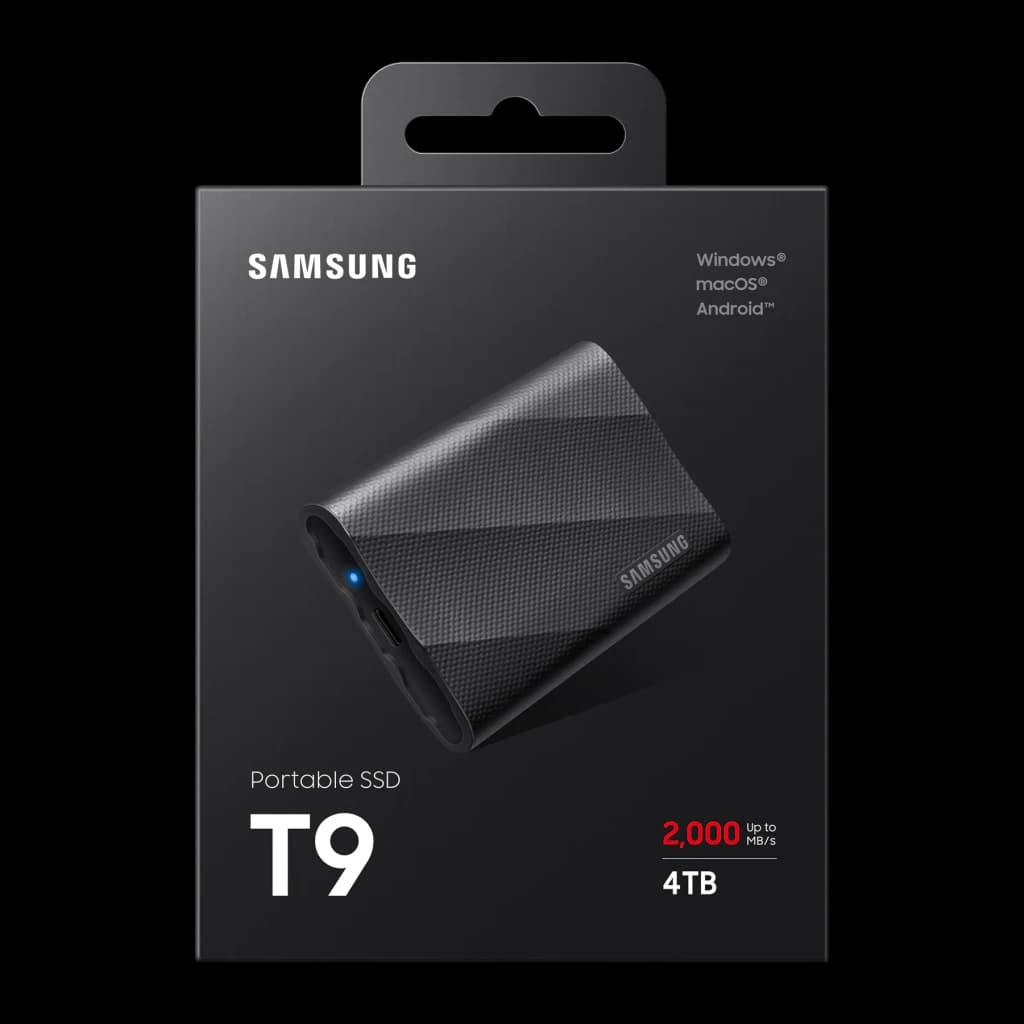 Samsung SSD Portátil T9 4 TB noir - vue principale
