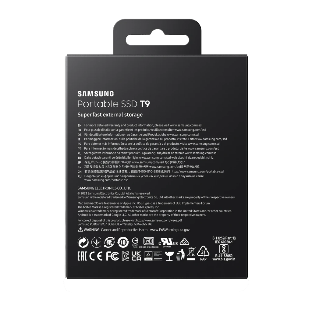 Samsung SSD Portátil T9 4 TB noir - vue principale - Ítem1