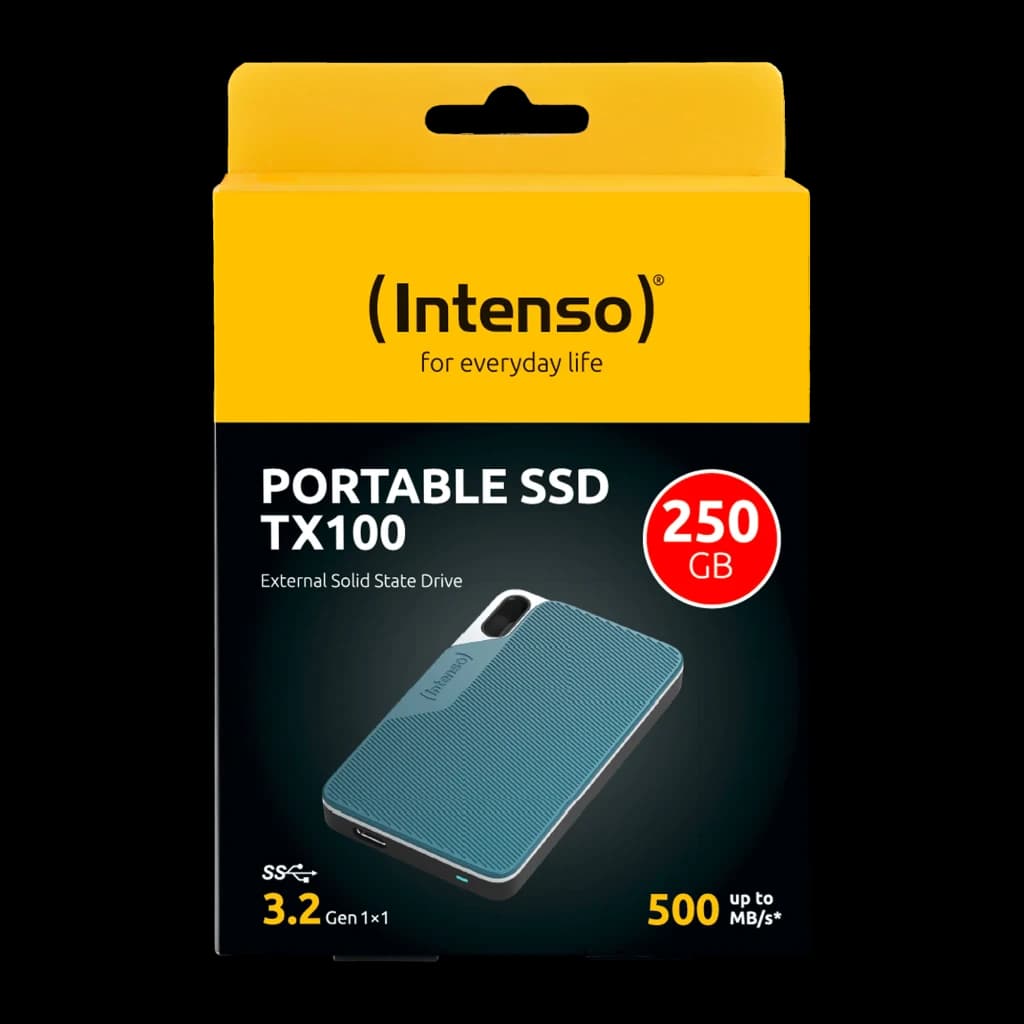 Intenso SSD Externo Portátil TX100 250 GB USB-C azul cinzento - vista principal