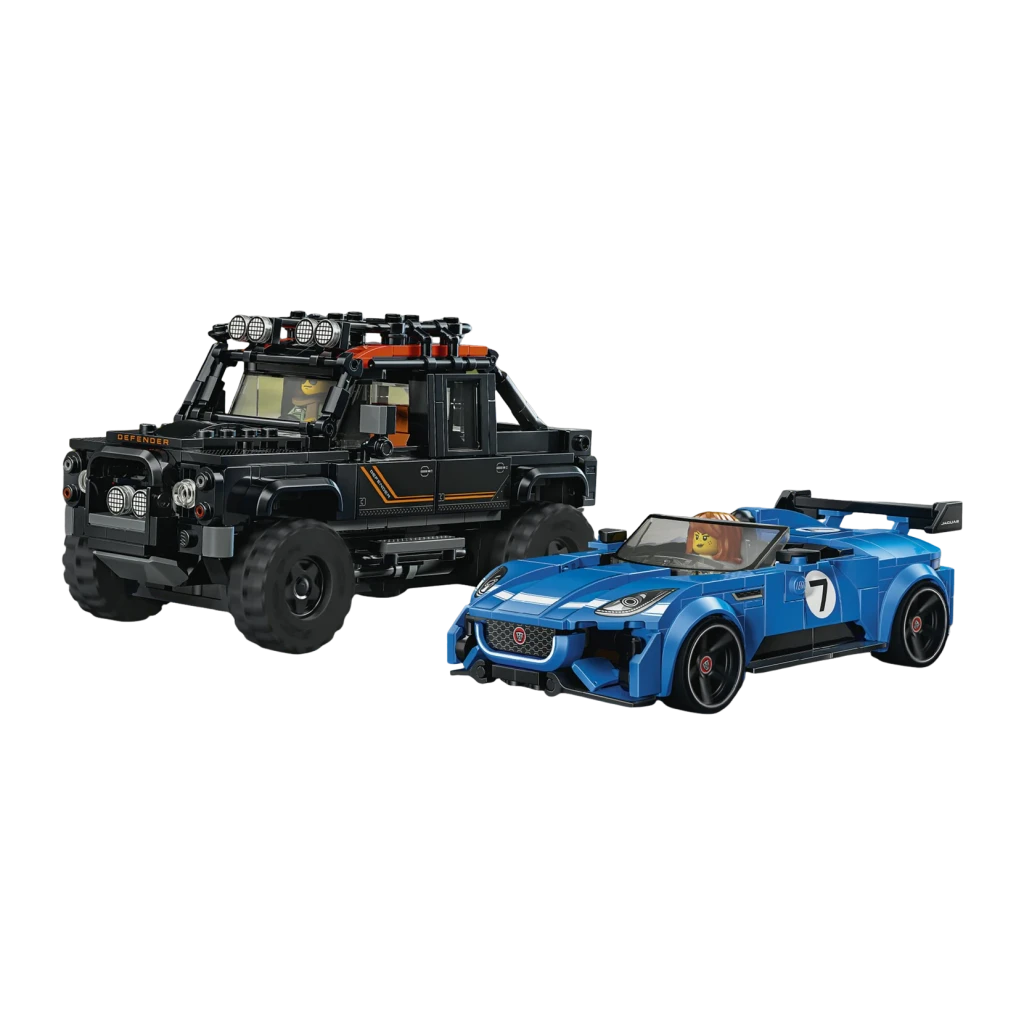 LEGO Speed Champions 77264 Jaguar F-TYPE Project 7 & Land Rover Defender Classic - vista principal - Ítem