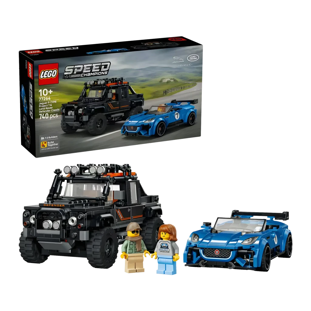 LEGO Speed Champions 77264 Jaguar F-TYPE Project 7 & Land Rover Defender Classic - vista principal - Ítem1