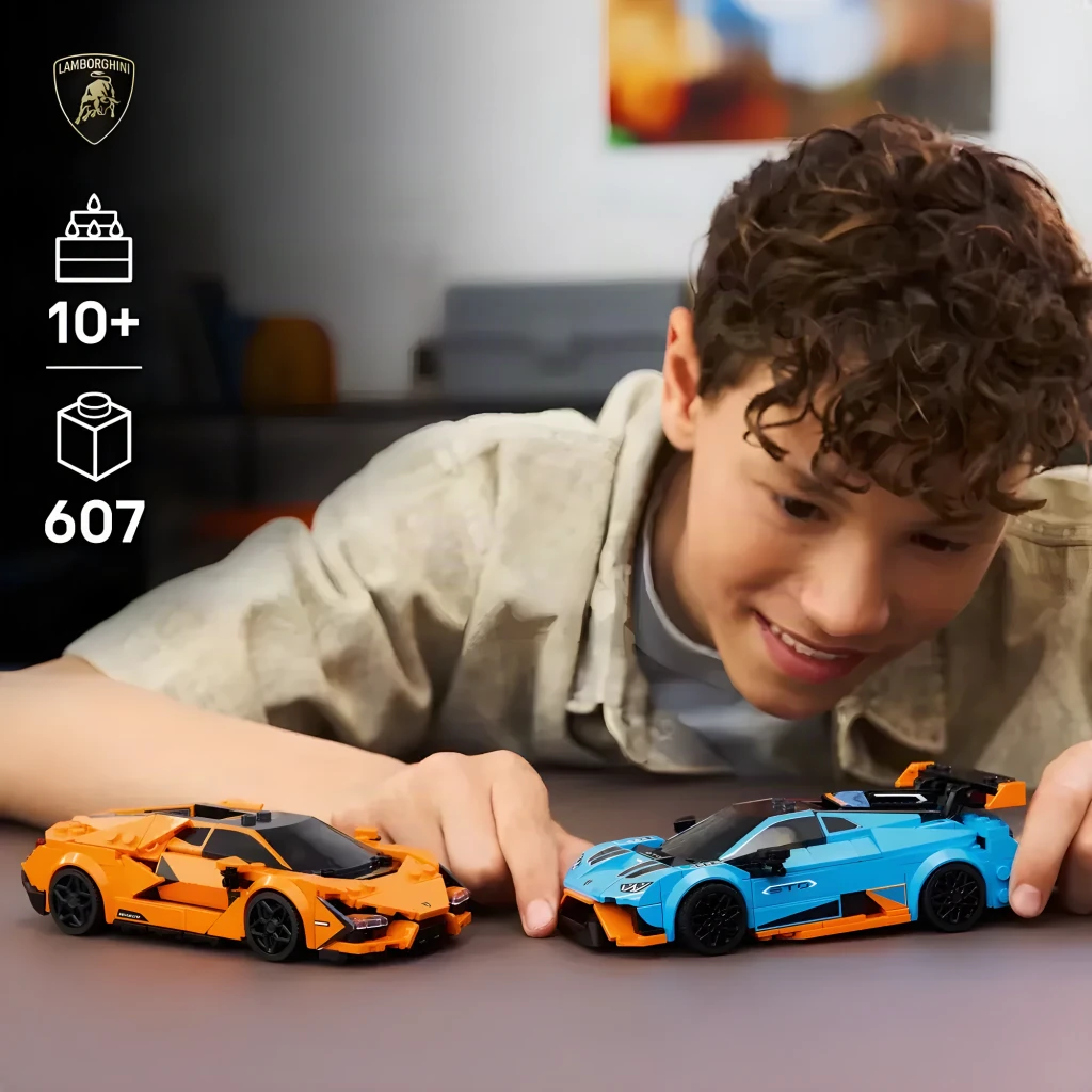 LEGO Set de construcción Speed Champions 77238 Lamborghini Revuelto y Huracán STO naranja y negro - vista principal - Ítem3