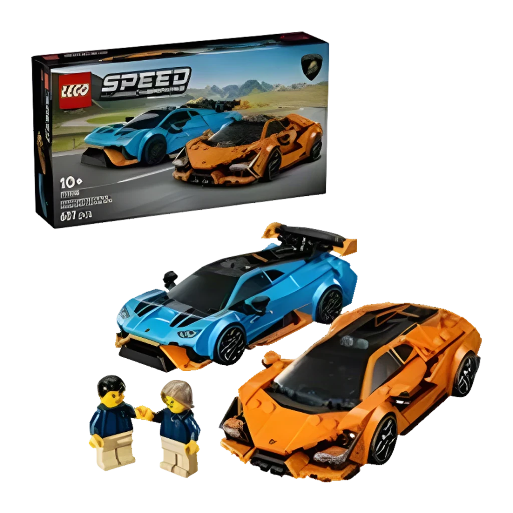 LEGO Set de construcción Speed Champions 77238 Lamborghini Revuelto y Huracán STO naranja y negro - vista principal - Ítem1