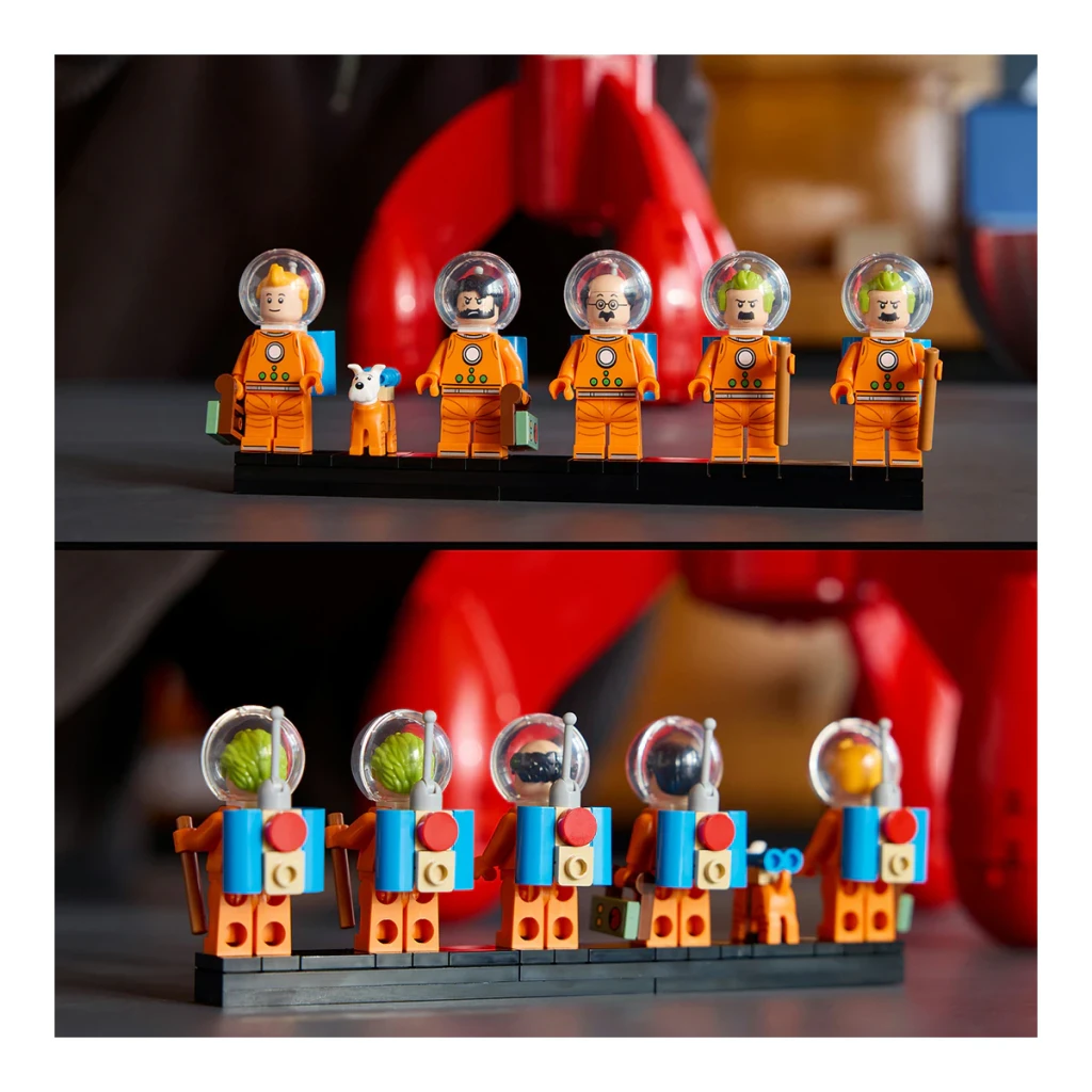 LEGO Set Ideas 21367 El Cohete Lunar de Tintín rojo y blanco - vista principal - Ítem5