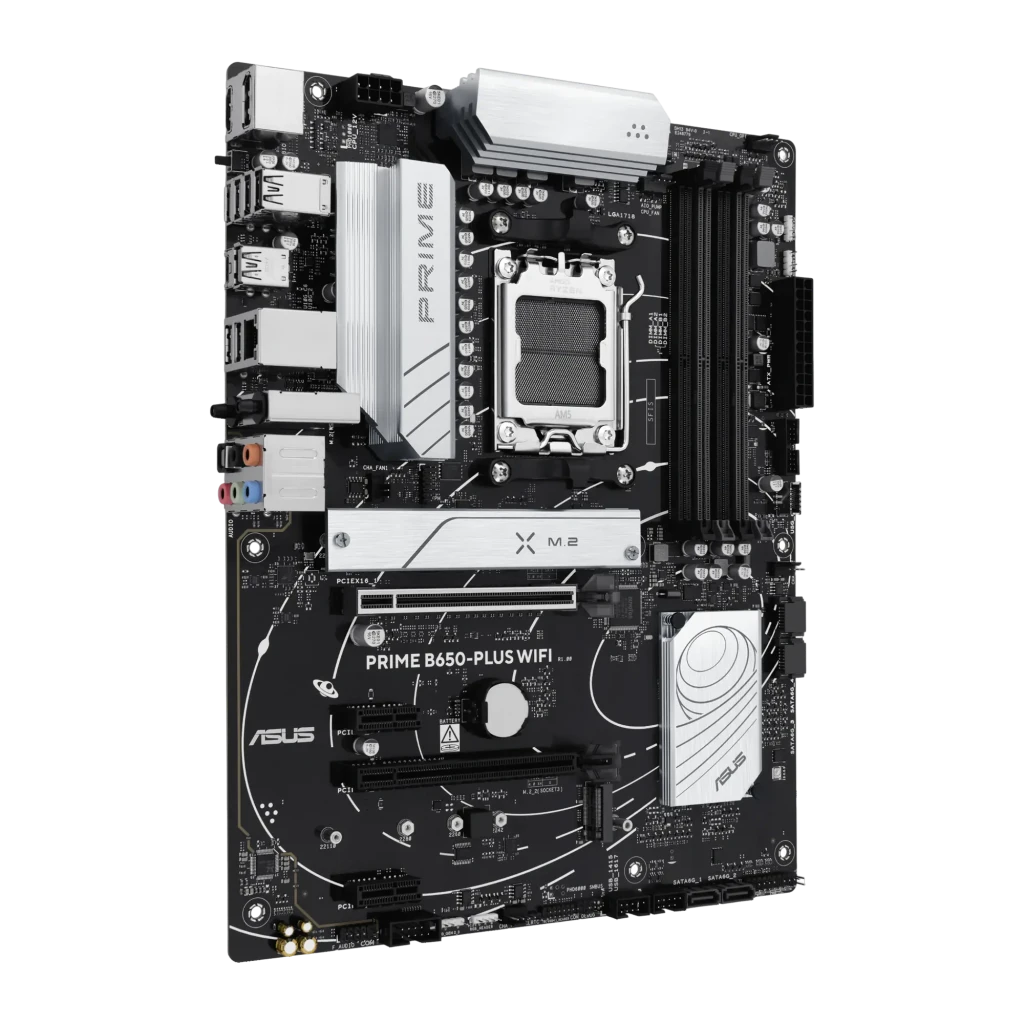 ASUS Placa base Prime B650-Plus WiFi preto y prateado - detalhe 2