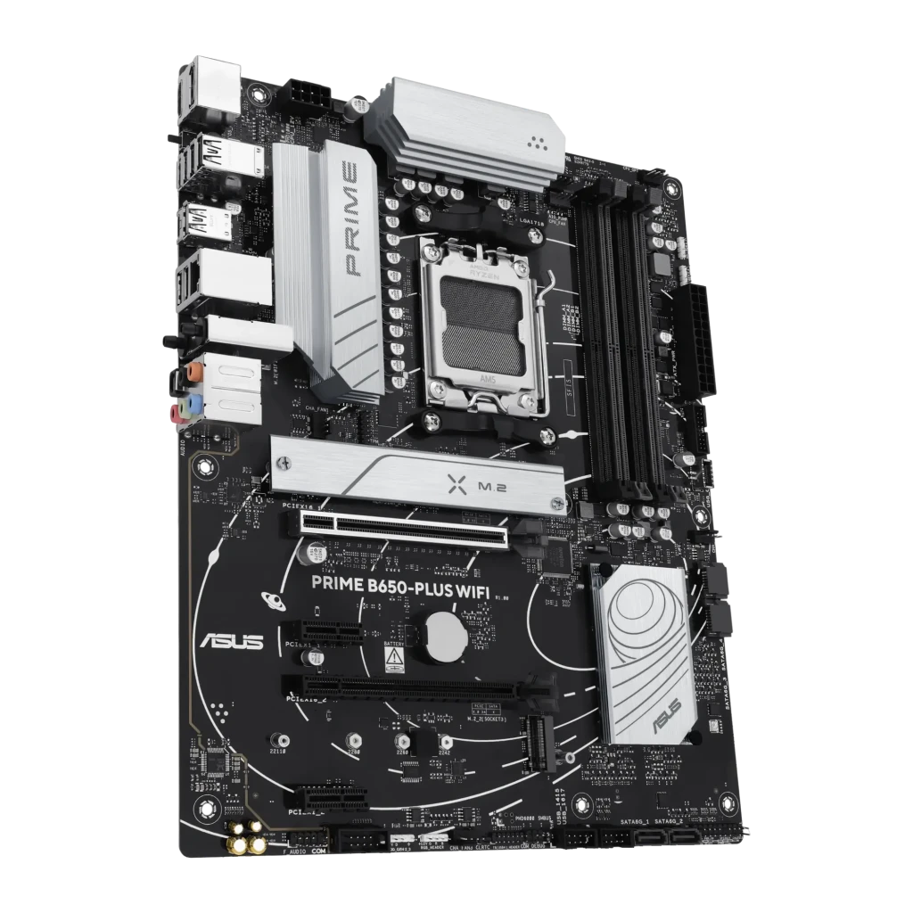 ASUS Placa base Prime B650-Plus WiFi preto y prateado - detalhe 3