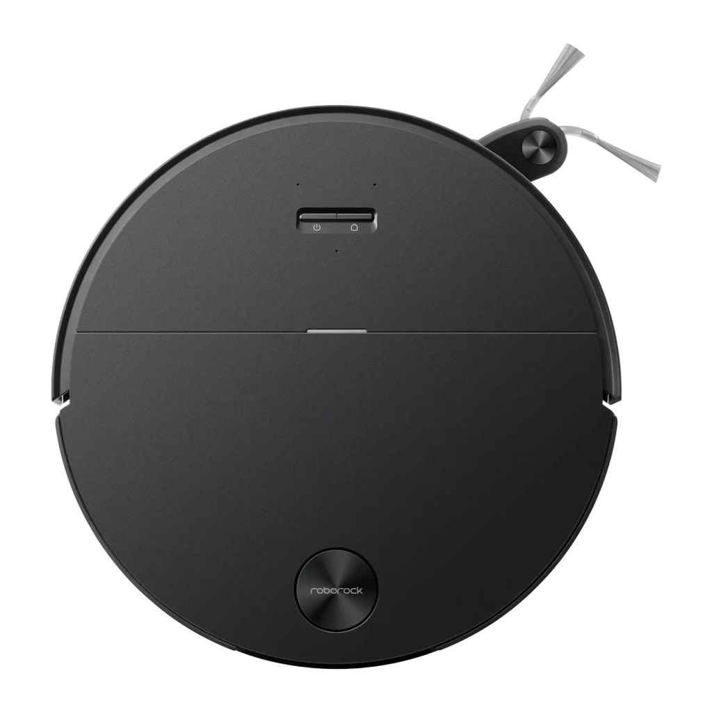 Roborock Saros 20 Sonic negro, vista frontal en ángulo: robot aspirador acoplado en base de vaciado automático gris antracita - Ítem1