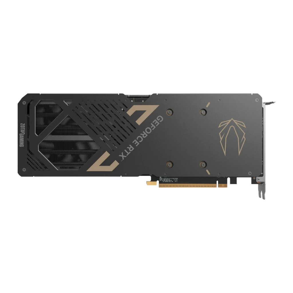 ZOTAC GAMING GeForce RTX 5070 SOLID 12GB, vue avec boîte: carte graphique triple ventilateur aux côtés de son emballage - Ítem2