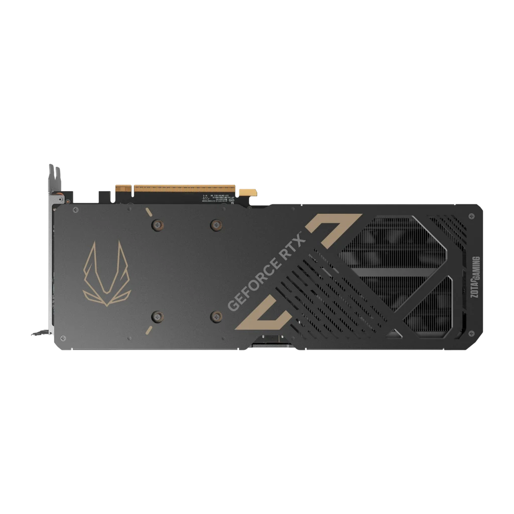 ZOTAC GAMING GeForce RTX 5070 SOLID 12GB, vue avec boîte: carte graphique triple ventilateur aux côtés de son emballage - Ítem3