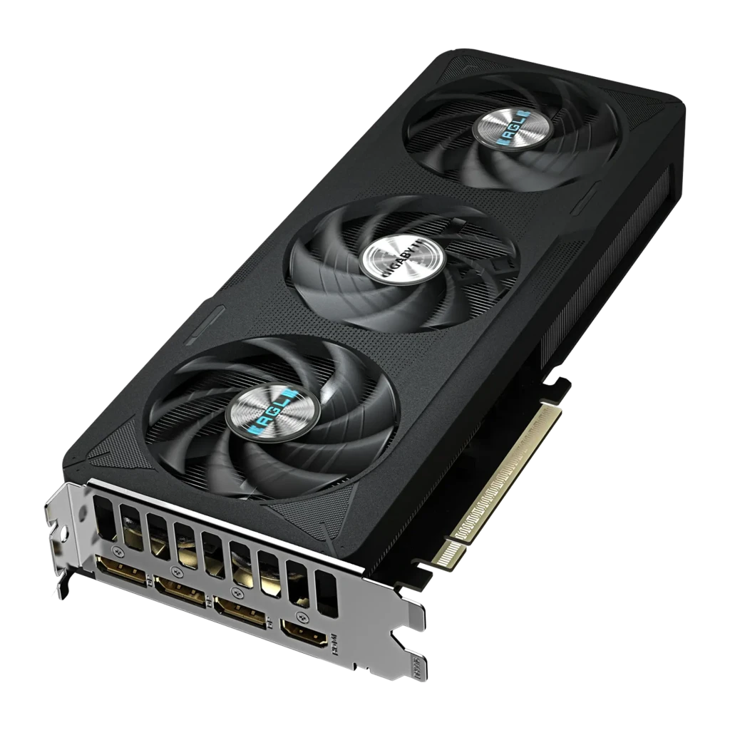 GIGABYTE RTX 5060 Eagle MAX OC 8GB GDDR7 noir, kit avec boîte: carte graphique à côté de la boîte orange et verte - Ítem3