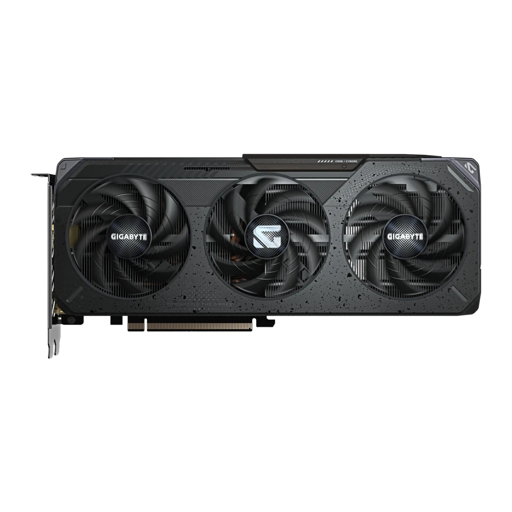 Gigabyte Radeon RX 9060 XT Gaming OC 16GB noir, kit avec boîte: carte en angle montrant les connecteurs DisplayPort et HDMI - Ítem6