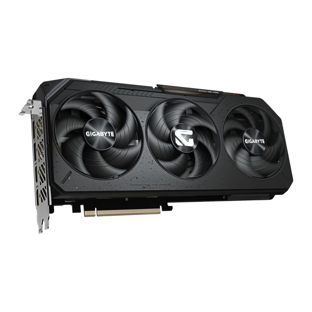 Gigabyte Radeon RX 9070 Gaming OC 16GB noir, kit avec boîte: carte graphique à côté de la boîte AMD Radeon RX 9070 orange - Ítem3