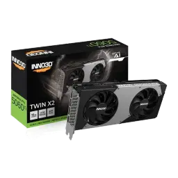 Inno3D GeForce RTX 5060 Ti Twin X2 OC 8GB noir gris, produit avec boîte: carte graphique double ventilateur et emballage