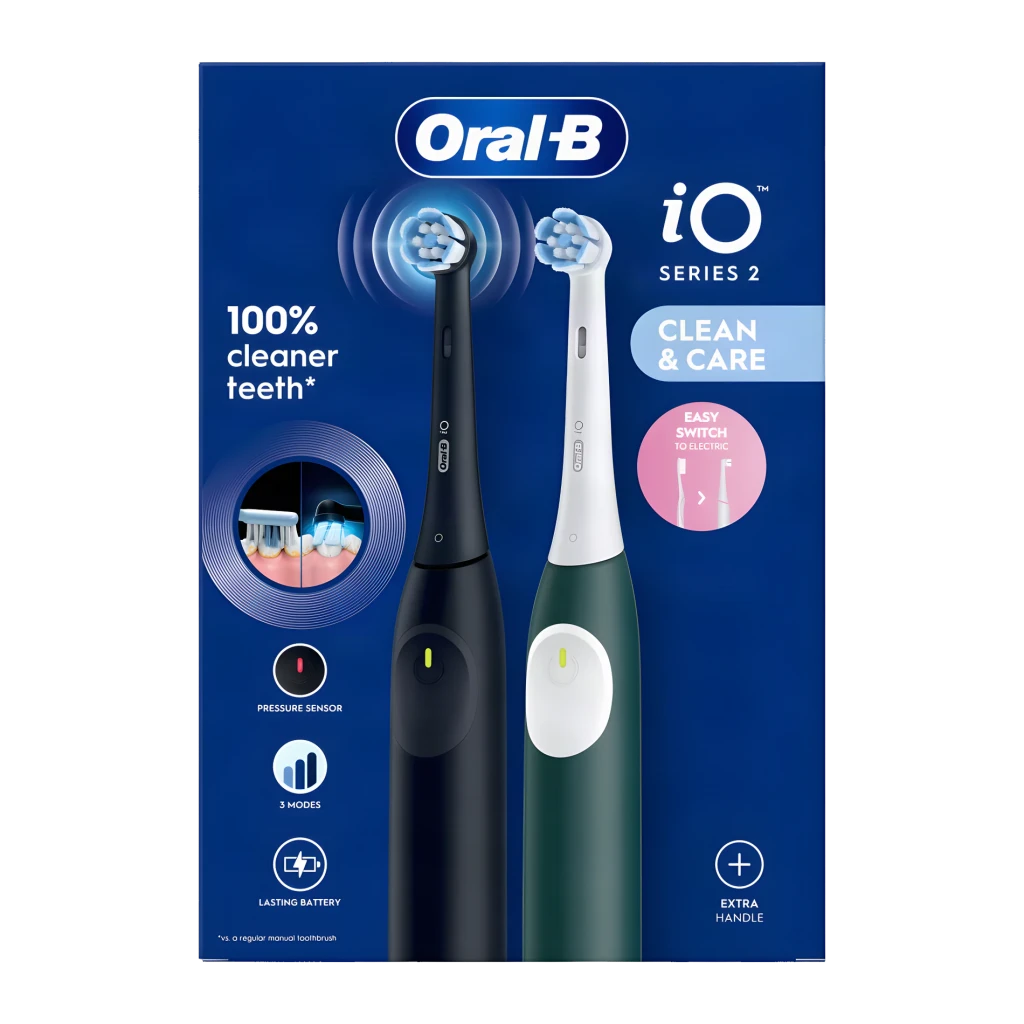 Oral-B Cepillo de dientes eléctrico iO Series 2 Duo Night Black & Forest Green - vista principal - Ítem2