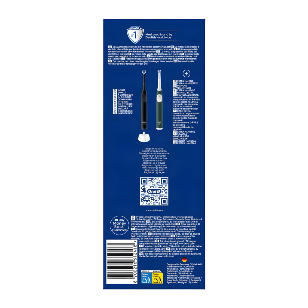 Oral-B Cepillo de dientes eléctrico iO Series 2 Duo Night Black & Forest Green - vista principal - Ítem4