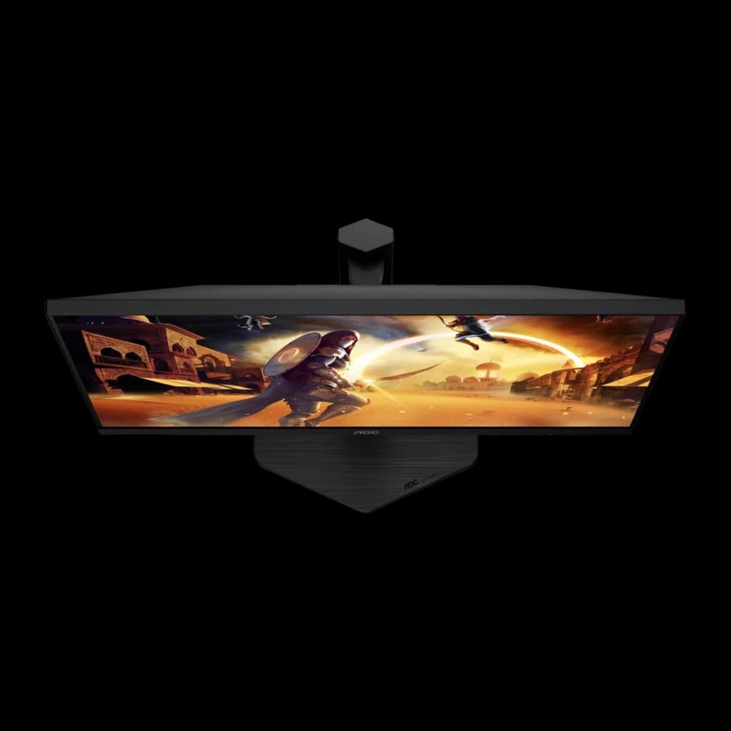 AOC Monitor Gaming 24G4HA 24 preto vermelho, vista superior: painel curvo com suporte central