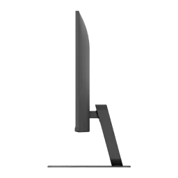 LG Monitor 27U411B-B 27 polegadas Full HD preto, vista lateral: perfil fino do painel e base inclinada