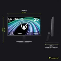 Monitor Gaming LG UltraGear 25 pulgadas 25G523B IPS FHD 200Hz HDR10 - promoción