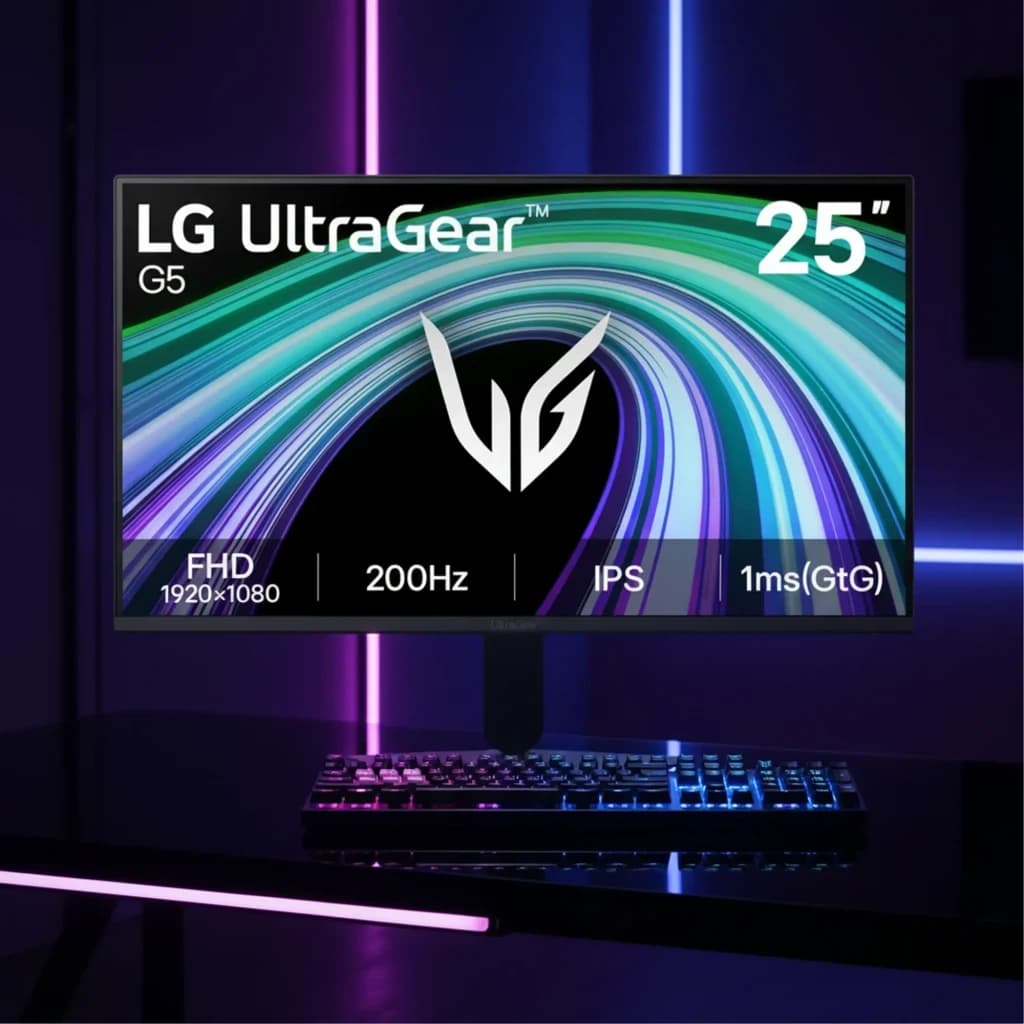 Monitor Gaming LG UltraGear 25 pulgadas 25G523B IPS FHD 200Hz HDR10 - presentación
