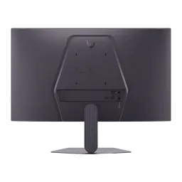 LG UltraGear 25G523B 25" Negro, vista trasera: panel posterior con logo UG, puertos de conectividad y soporte estriado