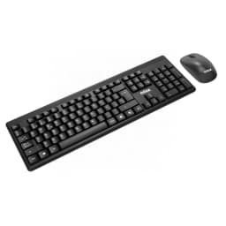 Nilox Kit teclado y ratón inalámbrico NXKMWE011 Negro - conexión inalámbrica RF 2,4 GHz con nanorreceptor USB, alcance de