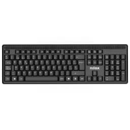 Nilox Kit teclado y ratón inalámbrico NXKMWE011 Negro - teclado de membrana con 105 teclas y layout en español, incluyendo