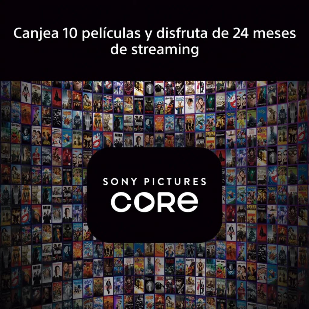 Sony K-65XR75M2 65 pouces 4K noir, promotion: logo Sony Pictures Core entouré d'un catalogue de films