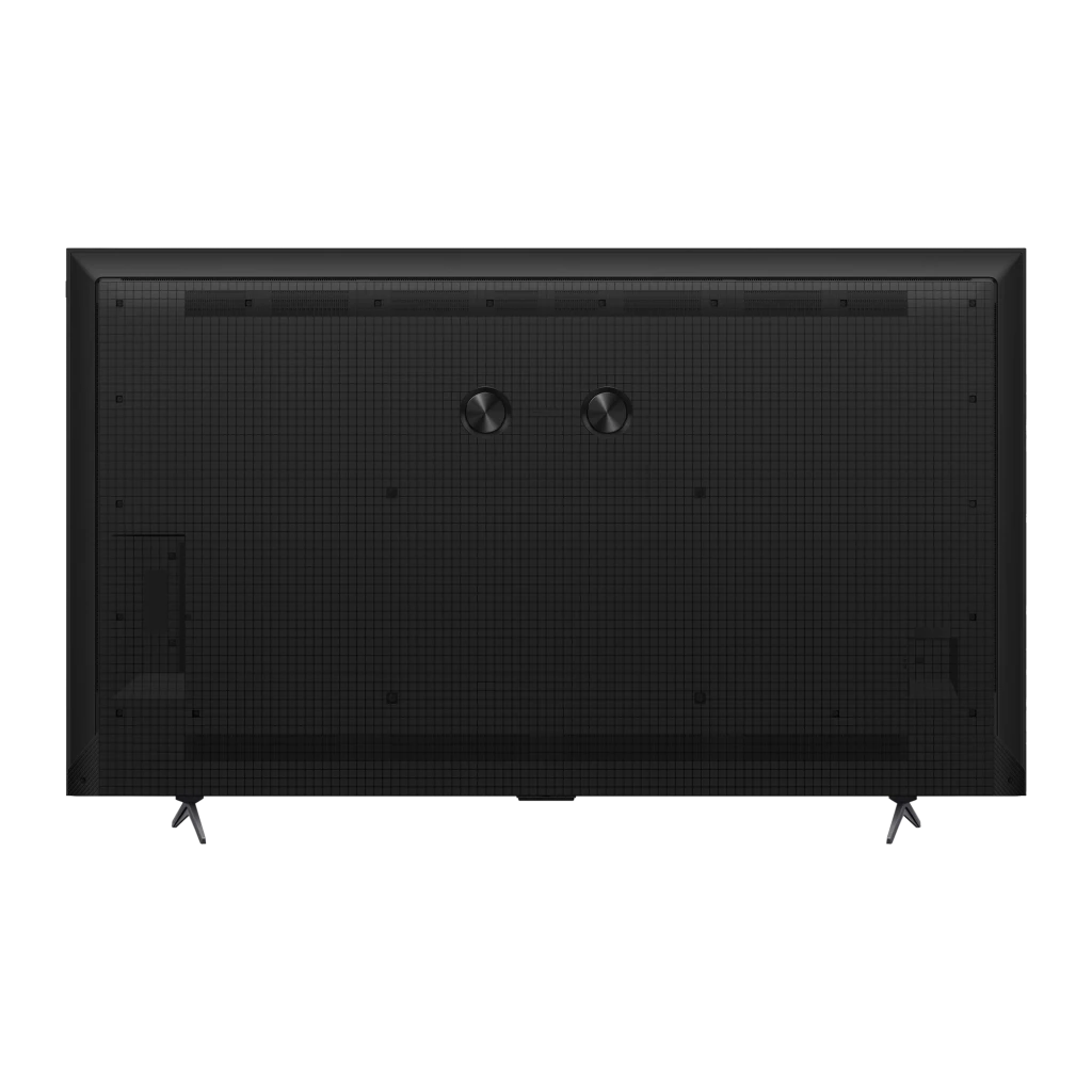 TCL 85P8L 85 pouces 4K Mini LED Google TV noir, vue de face: écran fleur bleue, logos QD-Mini LED, 144Hz et Dolby Vision - Ítem5