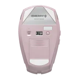 Cherry Ratón Gentix BT Blossom, vista inferior: sensor óptico, interruptor de encendido y compartimento de batería