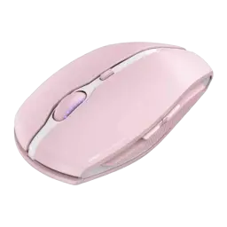 Cherry Gentix BT Blossom rosa, vista superior: cuerpo compacto, rueda con luz azul y franja blanca lateral