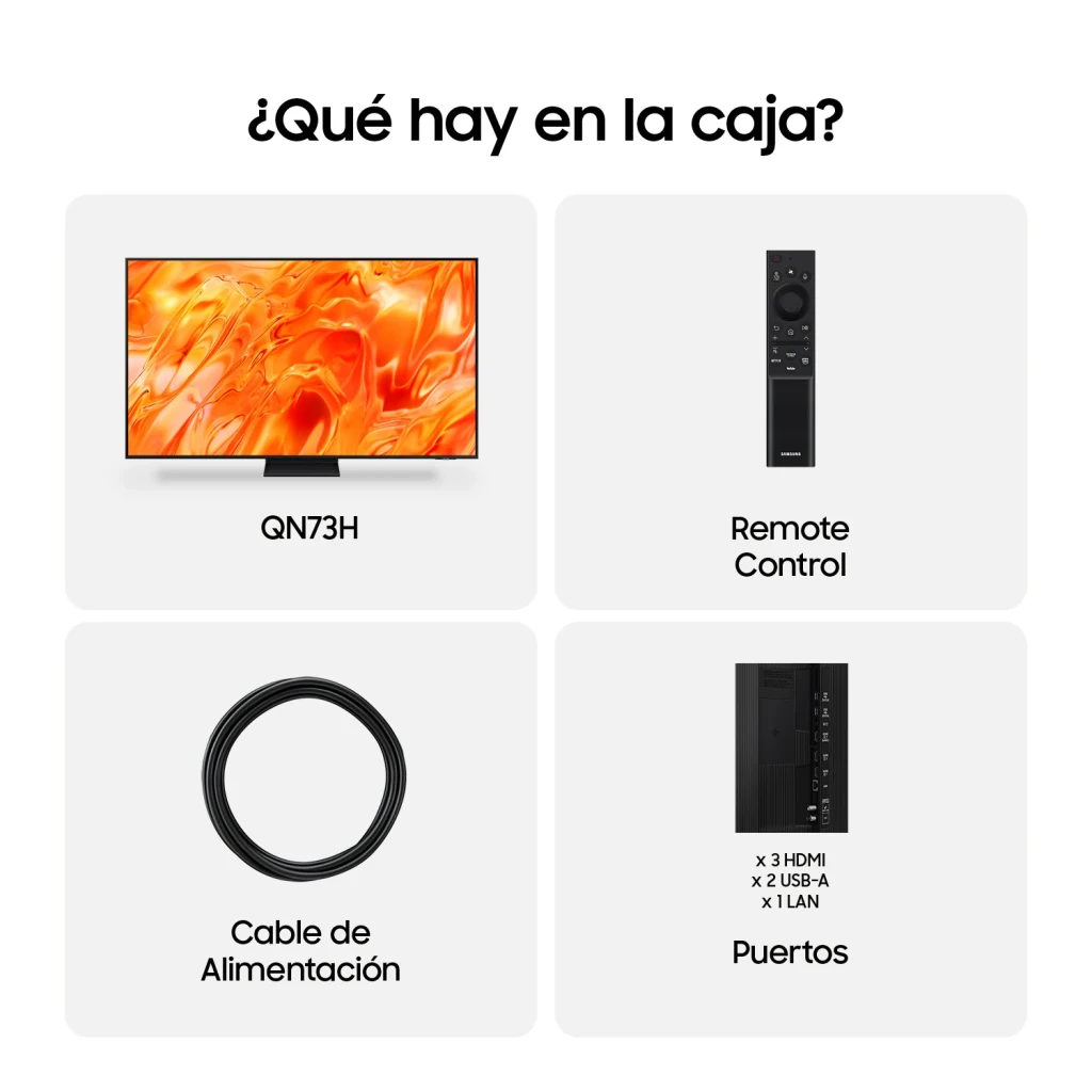 Samsung Televisor TQ85QN73H 85 pulgadas Neo QLED 4K Smart TV noir - vue principale - Ítem7