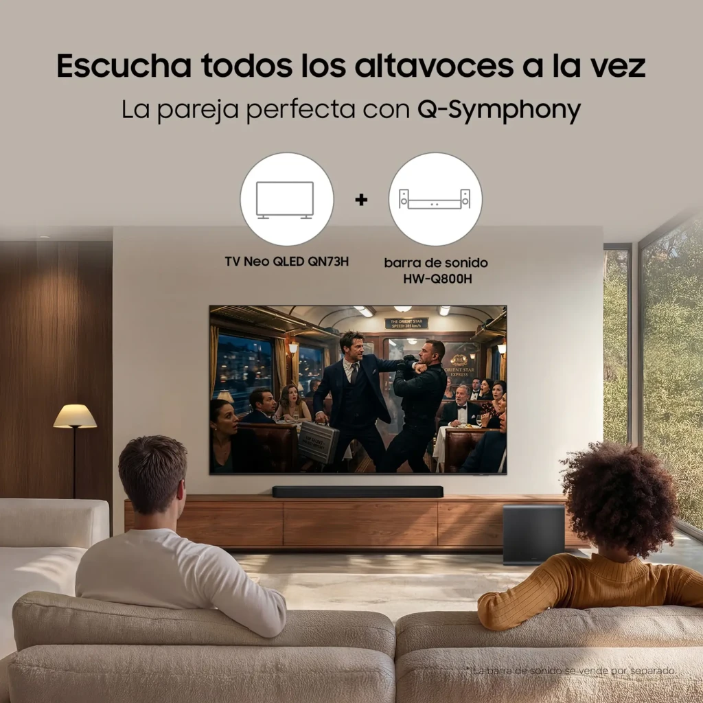 Samsung Televisor TQ85QN73H 85 pulgadas Neo QLED 4K Smart TV noir - vue principale - Ítem6