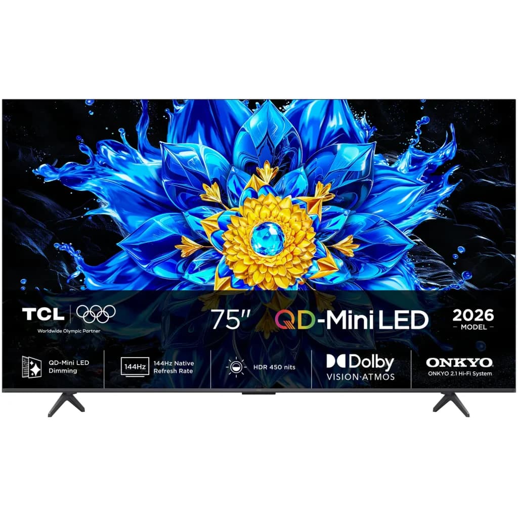 TCL Televisor 75P8L 75 pulgadas 4K Ultra HD Mini LED Google TV 144 Hz Negro - vista principal