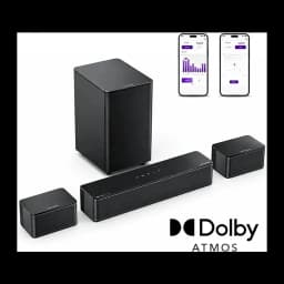 Ultimea Poseidon D50 Soundbar - los altavoces traseros van con cable (6 m) aunque el subwoofer es