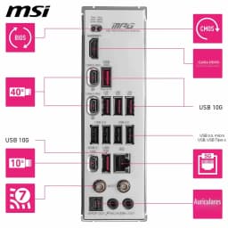 MSI Placa base MPG X870E Edge TI WIFI branco - detalhe 6