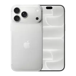 iPhone 18 Pro Max 256GB Plata con triple cámara trasera grande, módulo elevado, acabado metálico plateado y pantalla frontal con doble perforación superior