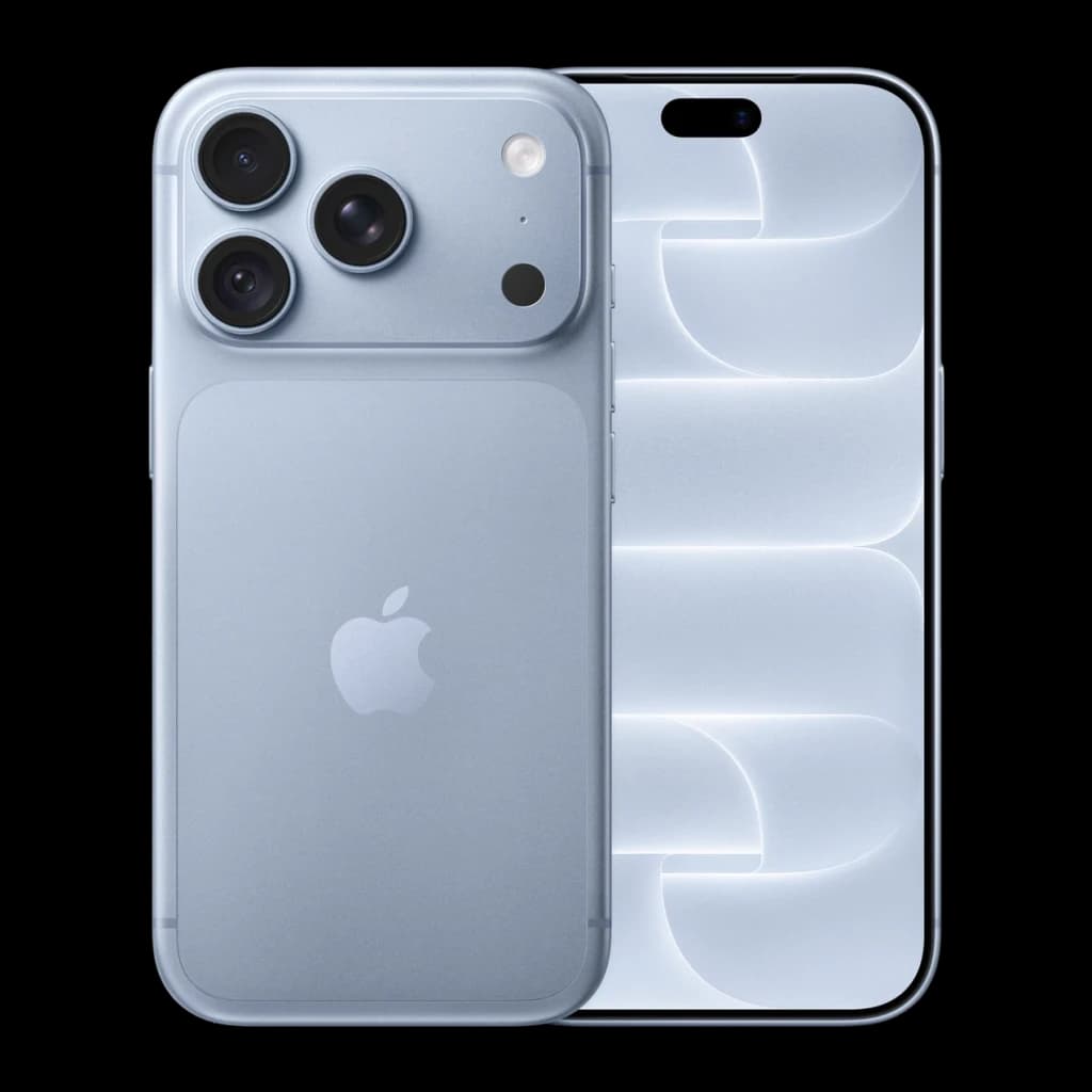 iPhone 18 Pro 256Go Glacial Blue élégant, dos en verre givré, triple capteur pro, écran 6,3 pouces OLED 120Hz aux bords fins et îlot dynamique