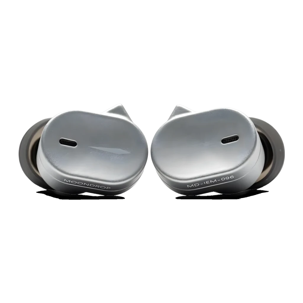 Auriculares IEM Moondrop CHU 3 In-Ear, carcaça metálica cinza fosca, bicos ergonômicos, conector Jack 3,5 mm, versão sem microfone
