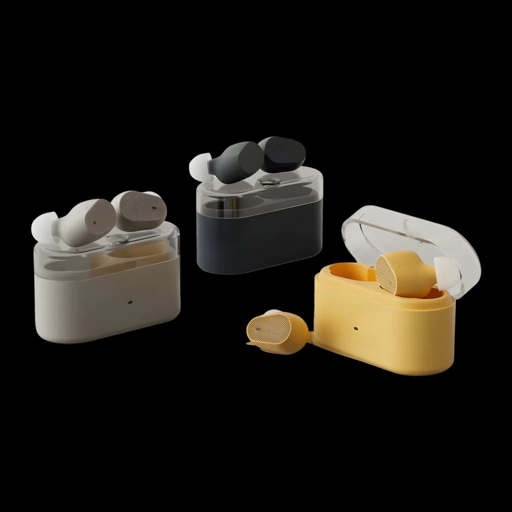Écouteurs Moondrop Pudding RT-Adaptive ANC TWS intra-auriculaires Bluetooth 6.0, gris, avec boîtier compact à couvercle transparent; disponibles en gris,
