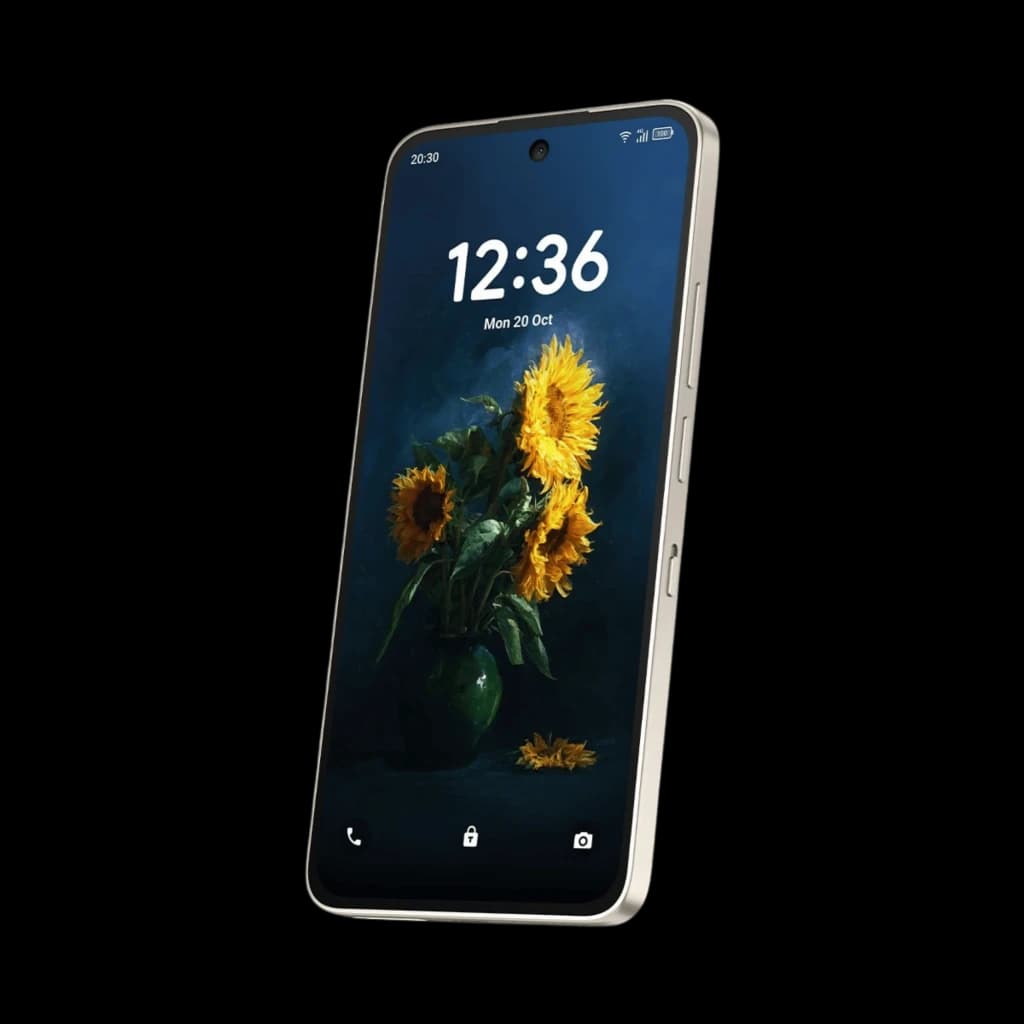 TCL NXTPAPER 70 Pro 5G dorado con pantalla 6,9 pulgadas NXTPAPER 4.0, biseles delgados, cámara frontal en orificio centrado y botones laterales visibles