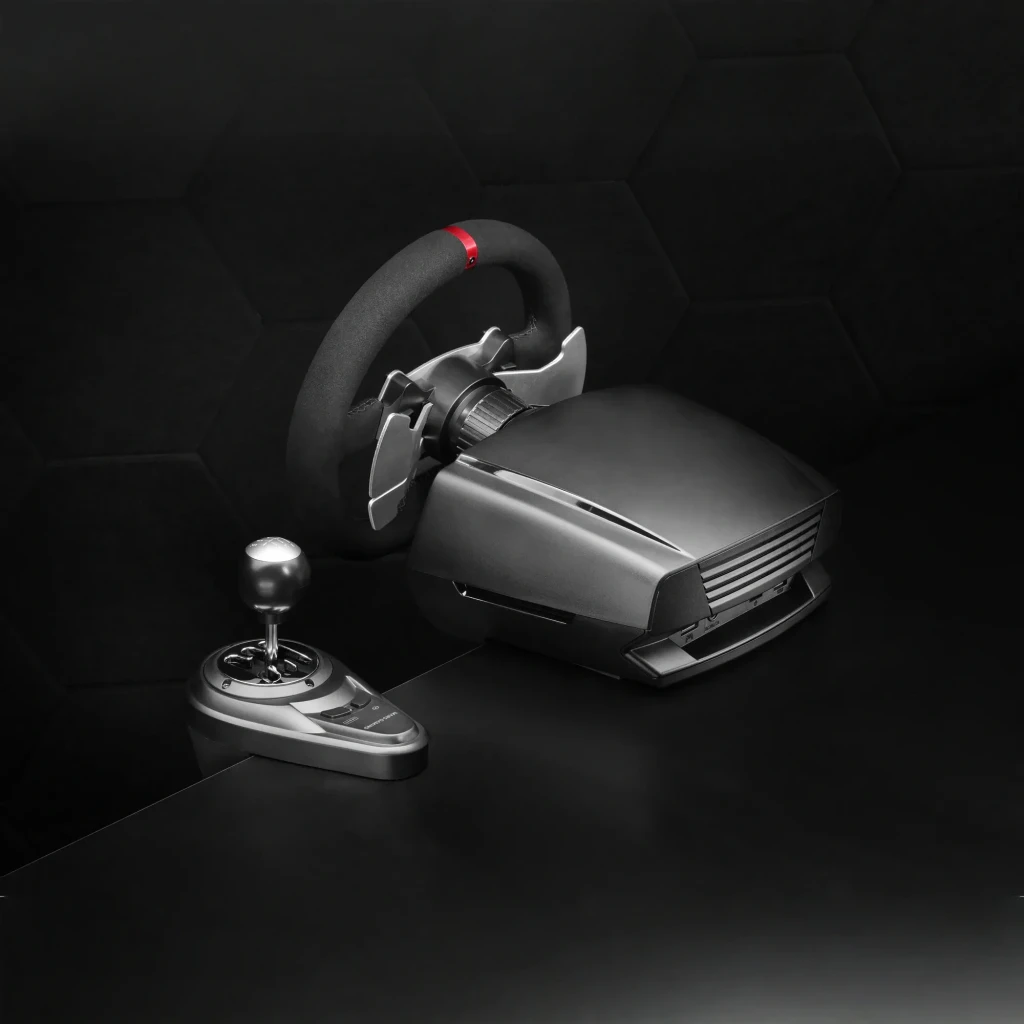 Mars Gaming MWHRSX Negro, kit completo: volante con base, 3 pedales metálicos sobre plataforma y palanca de cambios - Ítem4