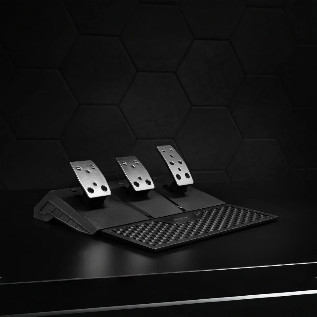 Mars Gaming MWHRSX Negro, kit completo: volante con base, 3 pedales metálicos sobre plataforma y palanca de cambios - Ítem5