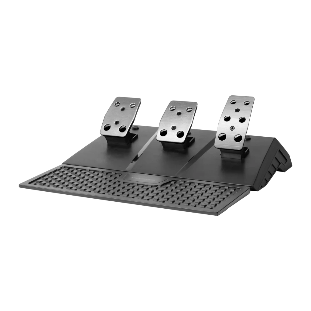 Mars Gaming MWHRSX Negro, kit completo: volante con base, 3 pedales metálicos sobre plataforma y palanca de cambios - Ítem7