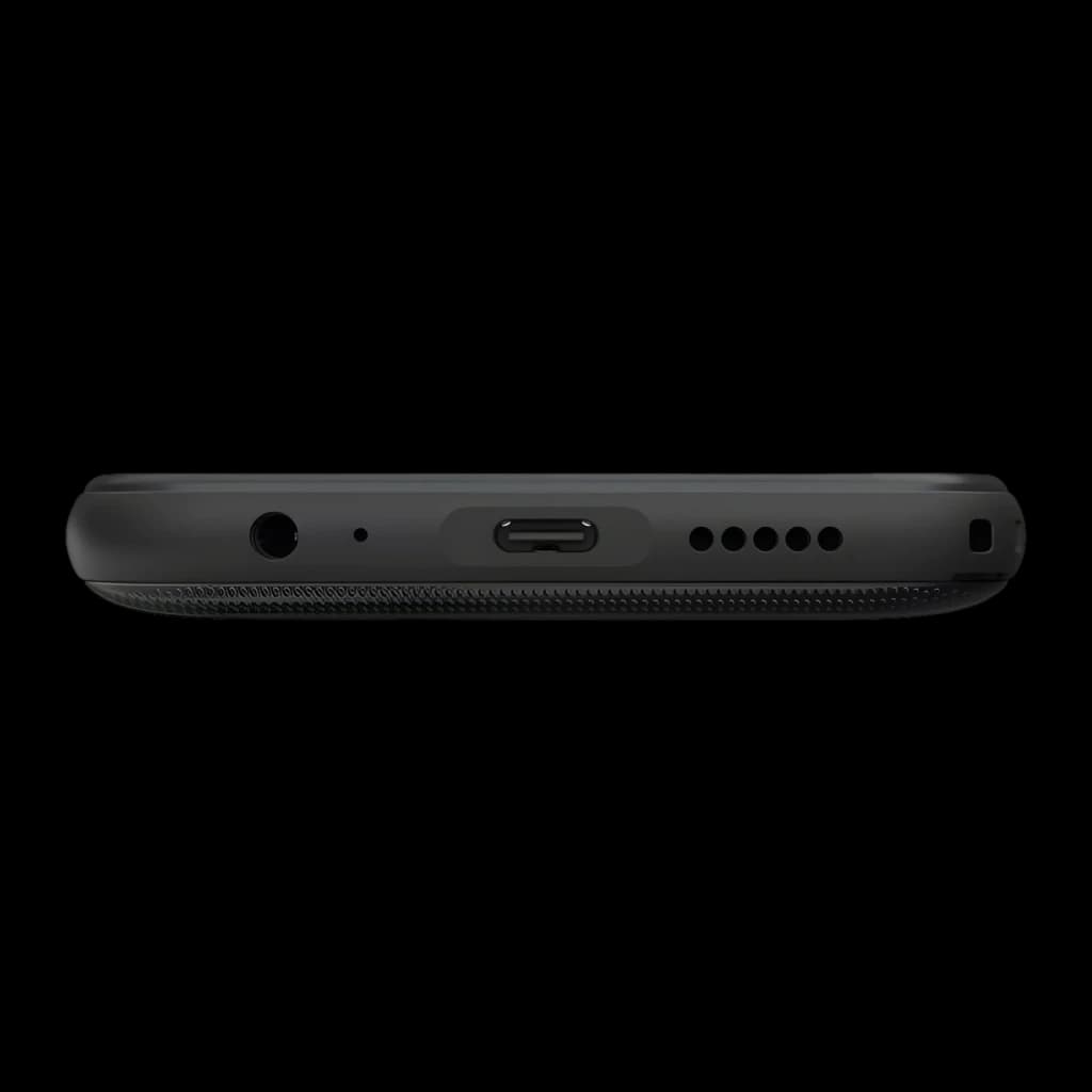 Gigaset GX6 Pro 128GB negro, vista inferior: puerto USB-C, jack 3.5mm y altavoz