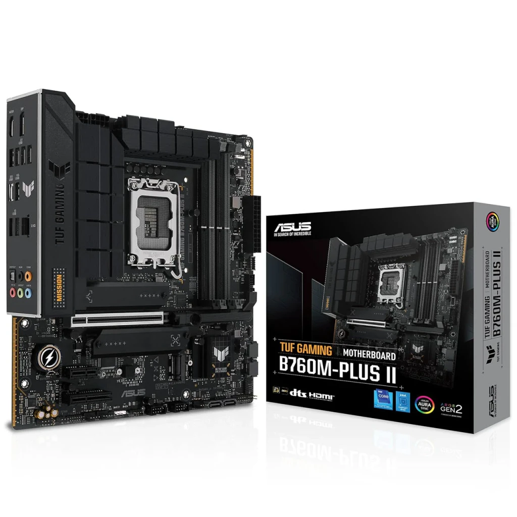 ASUS TUF GAMING B760M-PLUS WIFI II negro y dorado - vista principal